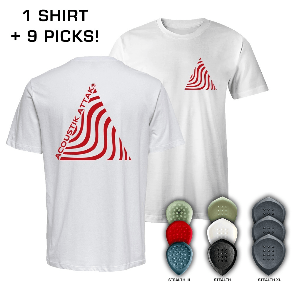 ACOUSTIK ATTAK WHITE TEE BUNDLE - AttakPik